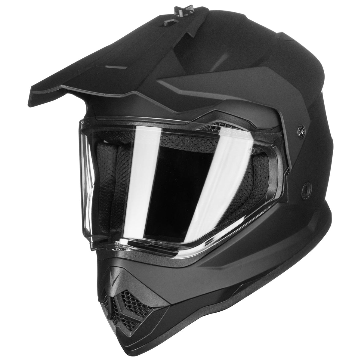 Youth Electric Dirt Bike Full-Face Helmet Matte Black