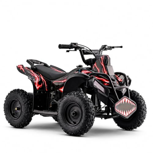 Gas ATV for Kids, 40cc Four Wheelers, Adjust 10-15 MPH (Red)