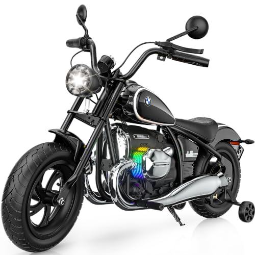 Licensed BMW 24V Kids Electric Motorcycle for Kids 5-8, Black