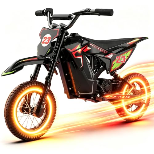 36V Electric Dirt Bike for Kids 3-10, Peak 700W, 15.5 MPH, 13.7 Miles