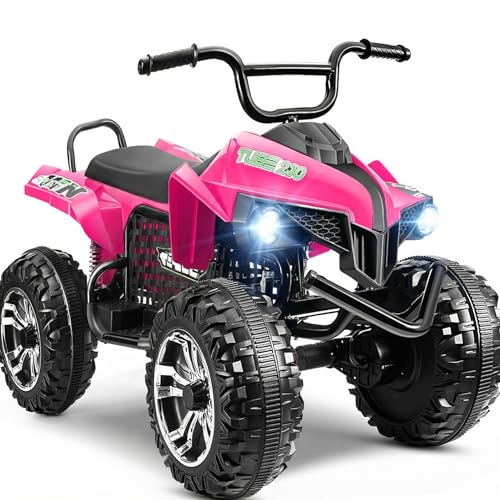 XL 24V ATV, 4 Wheelers for Kids Ages 6-14, 2 Seater, Rosy