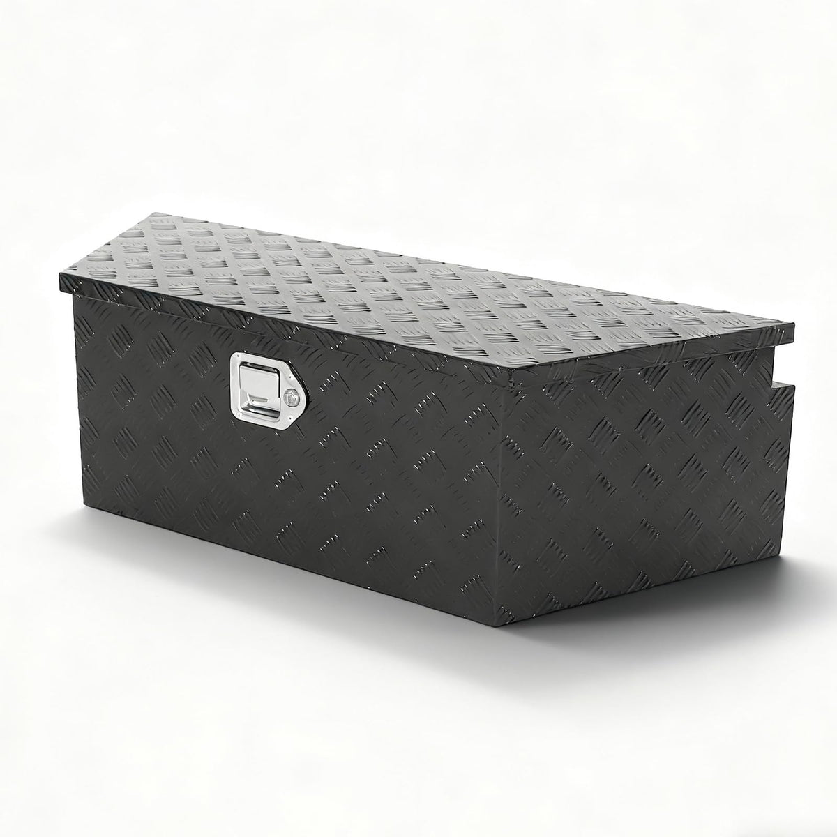 39 inch Trailer Tongue Box,Aluminum Trailer Tool Box for Storage,Trailer Box w/Lock and Keys,Heavy Duty Waterproof Black Box - 39 X 15 X 12 inch