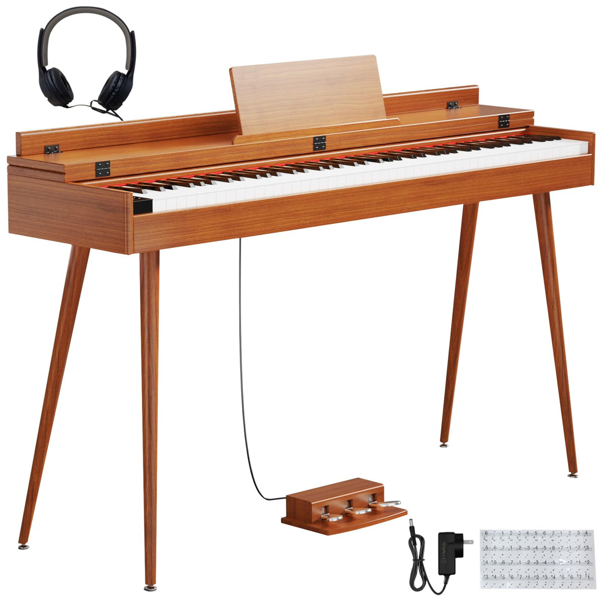 88 Key Digital Piano, Hammer-Action Full Desk Weighted Keyboard