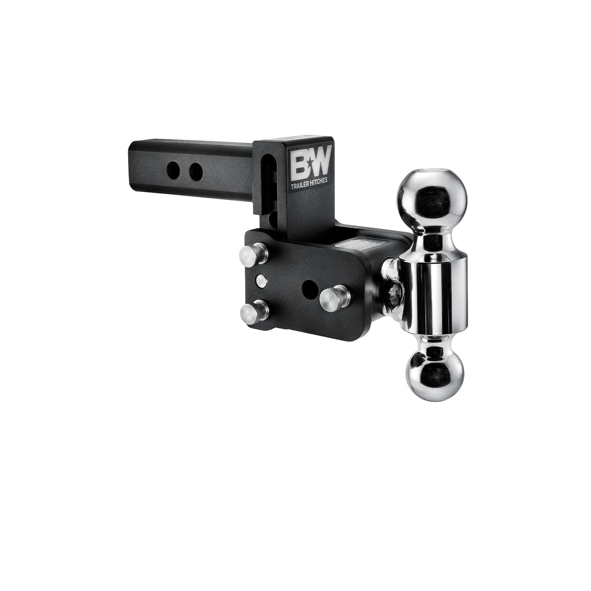 Tow & Stow Adjustable Trailer Hitch Ball Mount - Fits 2" Receiver, Dual Ball (2" x 2-5/16"), 3" Drop, 10,000 GTW - TS10033B