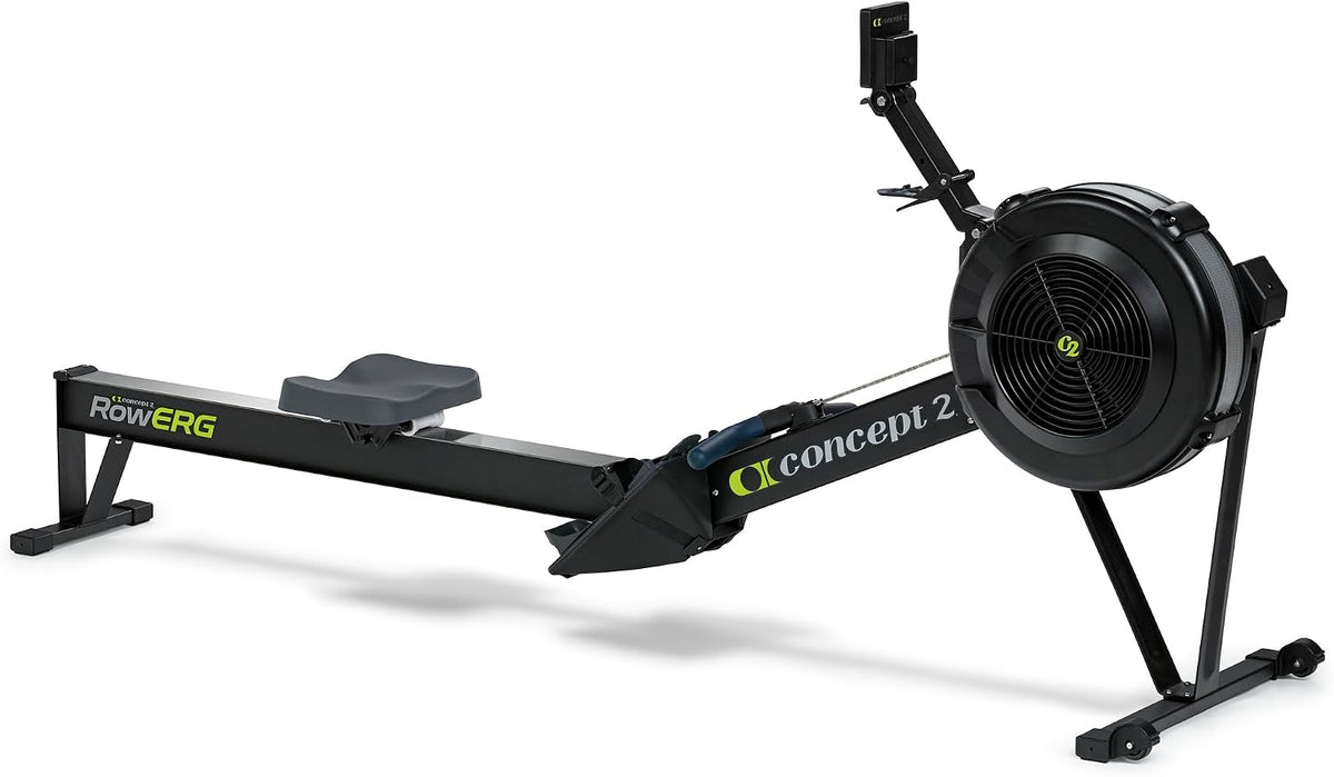 16-Level Dual-Rail Magnetic Rowing Machine, App-Ready Monitor, Standard Seat, Black, 250 lb Capacity