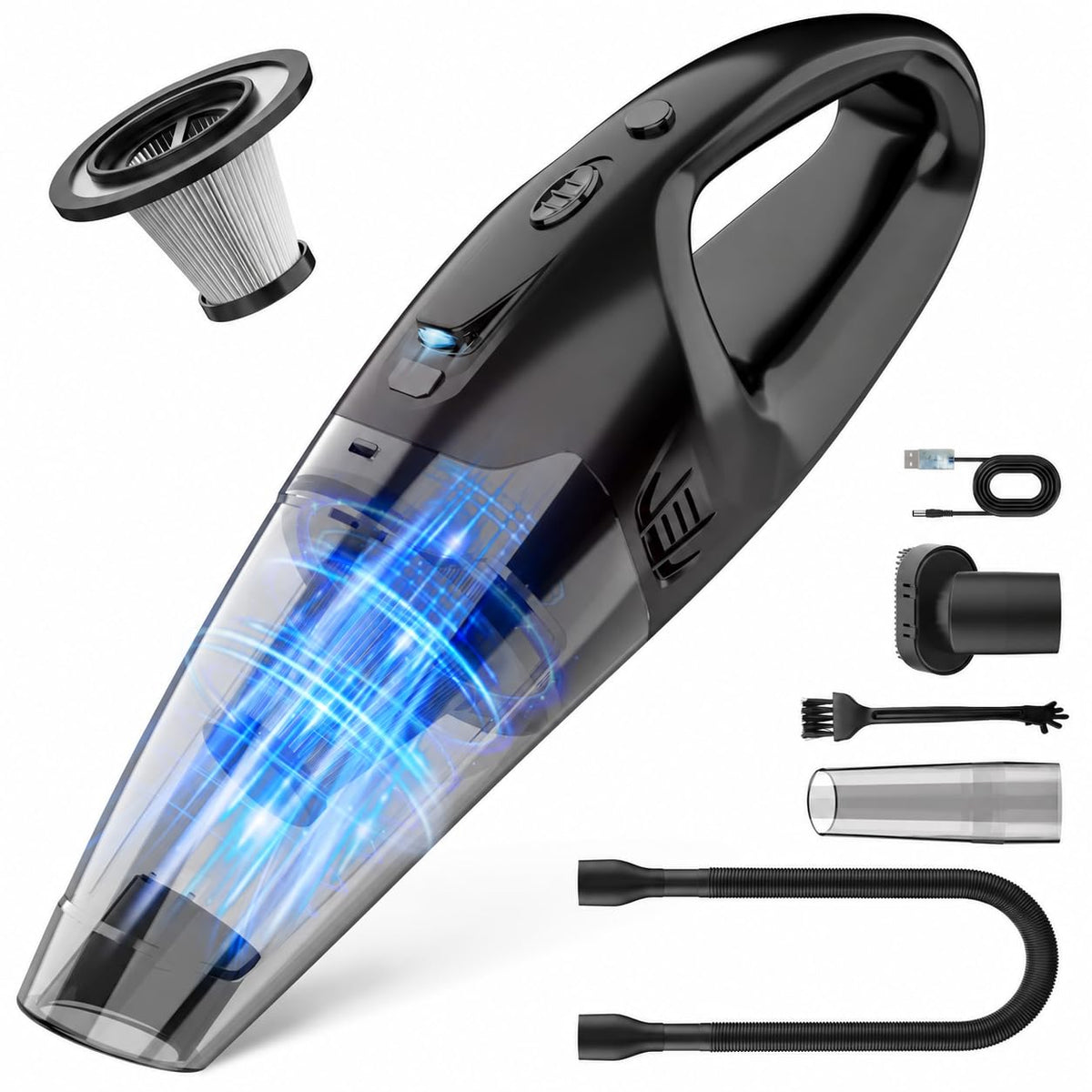 Cordless Handheld Vacuum with 12kPa Hurricane Suction