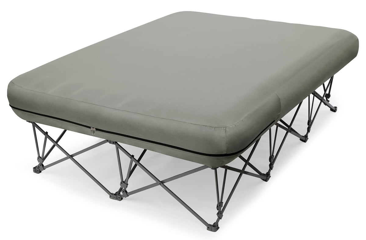 Camping Cot for Adults with Air Mattress, No Air Pump Air pump not included. Includes an inflatable mattress and carry bag for camping, travel, and beach trips