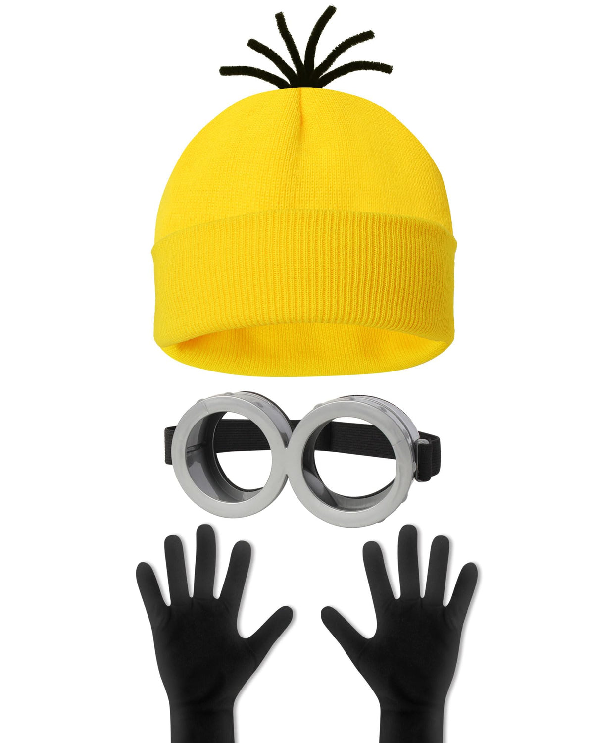 HEYFIZZ 3 Pcs Halloween Costume Accessories Adult, Easy Costume Men Women | One Size Fits Most,Last Minute Adult Halloween Co