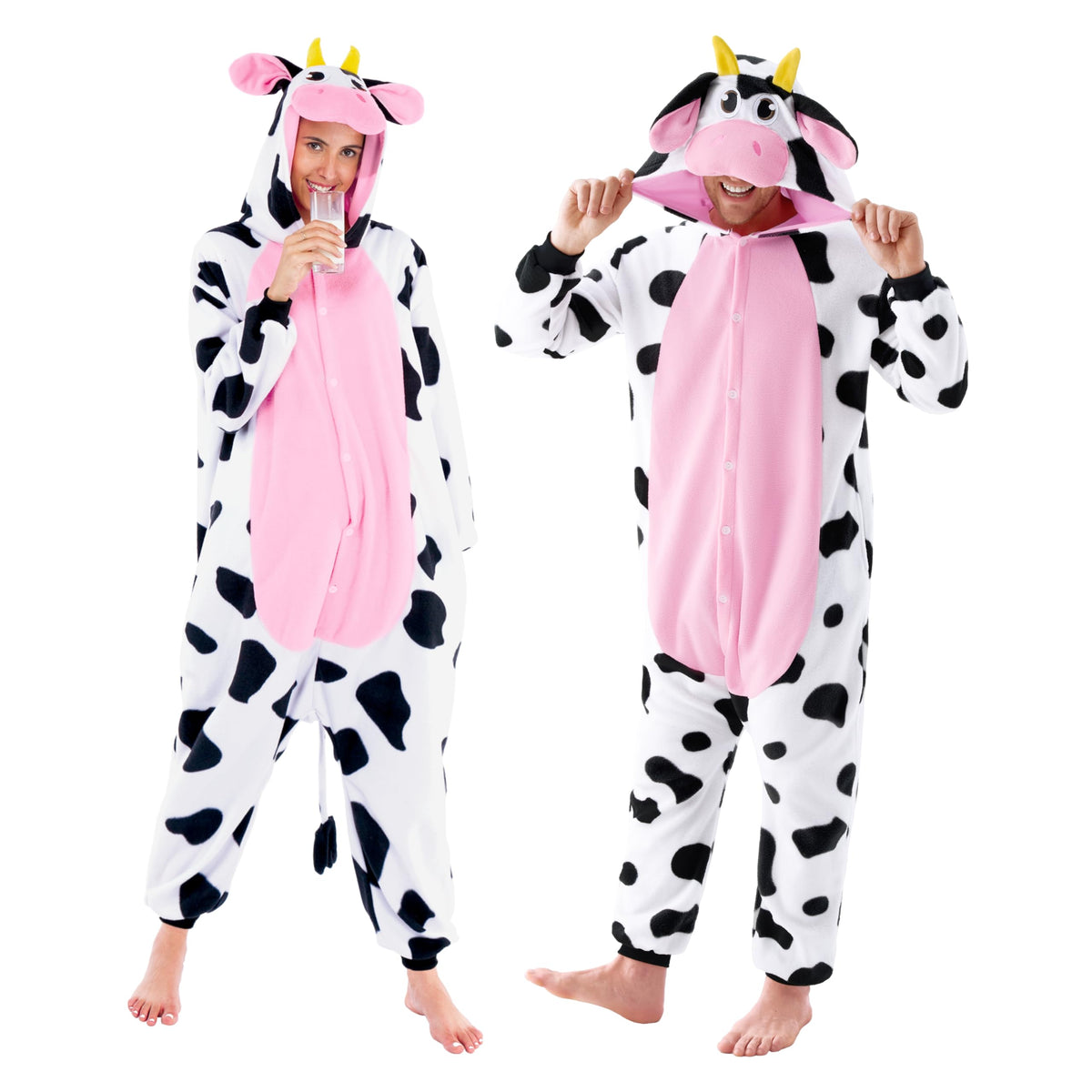 Spooktacular Creations Halloween Dalmatian Dragon Cow Costume, Animal Costume Hooded Jumpsuit for Halloween Cosplay Party