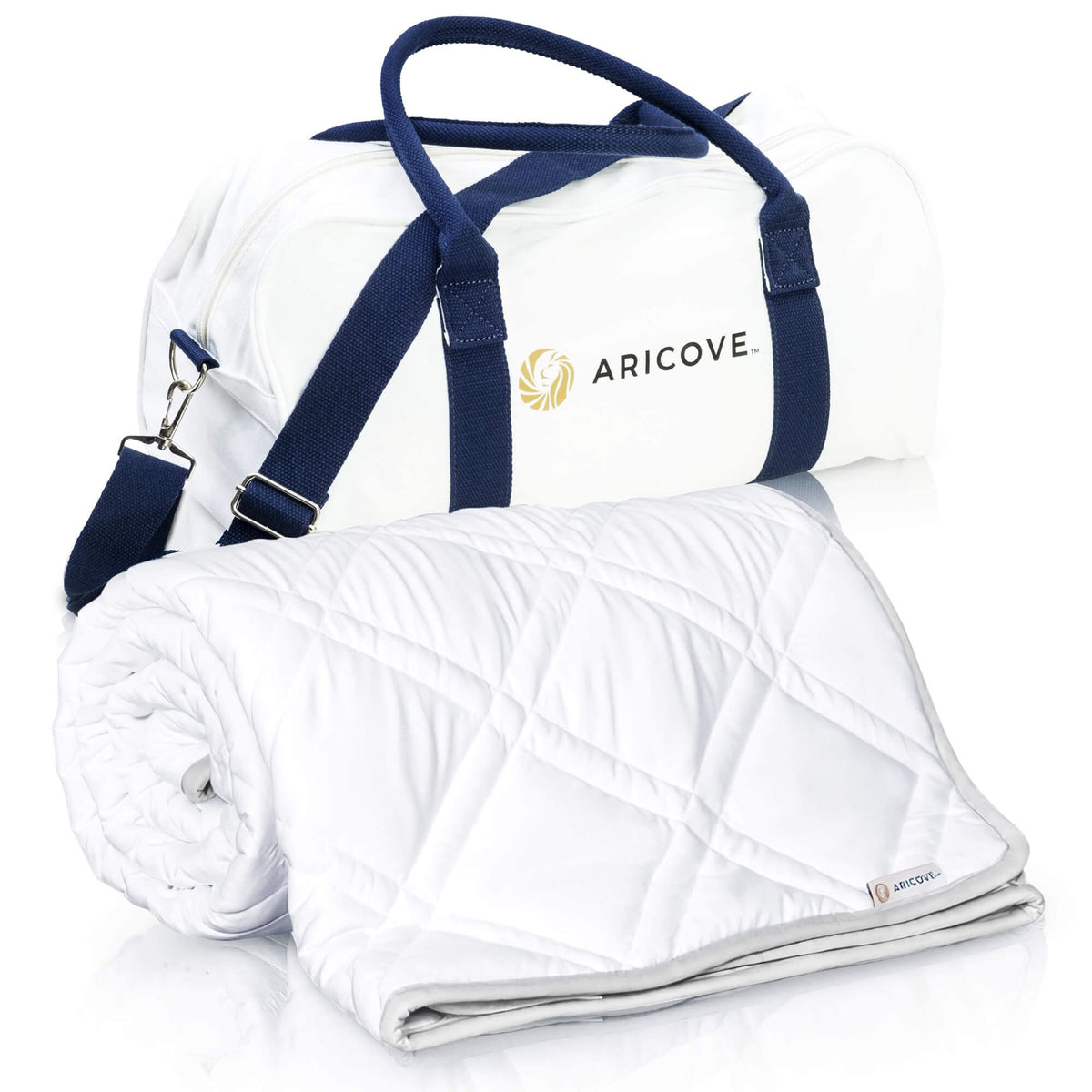 Cooling Weighted Blanket, 12 lbs, Twin Size for Adults, Luxury Heavy Blanket, Silky Soft Bamboo Viscose, 48x72 inches, Machine Washable, White