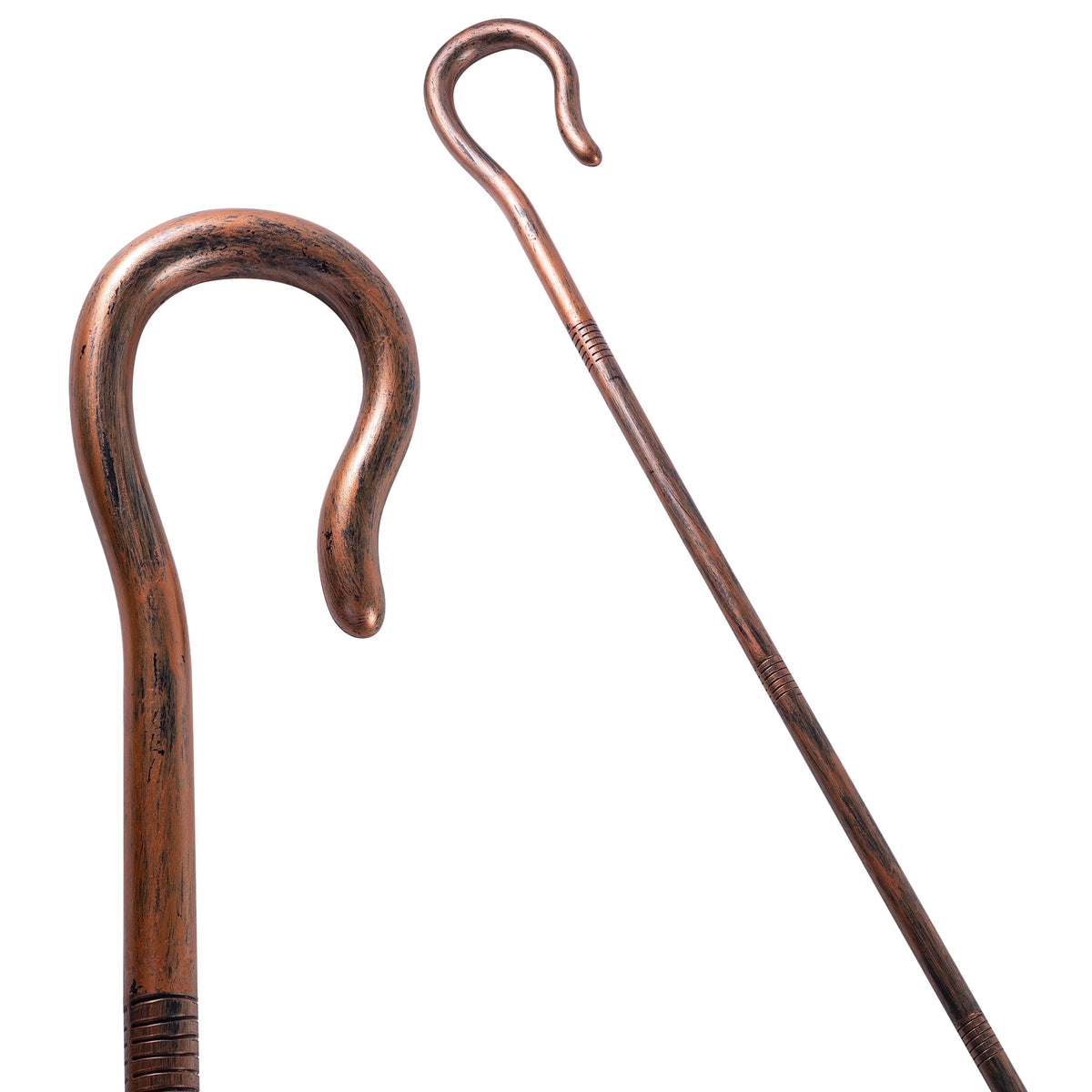 Joyfy 63 Inch Halloween Shepherd's Crooked Bo Peep Staff,Cane for Cosplay and Dress Up Photo Prop Accessory Decorations Halloween Costume