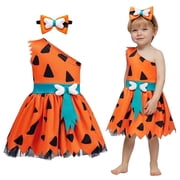 Joyfy Halloween Caveman Costume for Baby Girls Caveman Costume, Kids Halloween Cosplay Party Costume (0-4yrs)