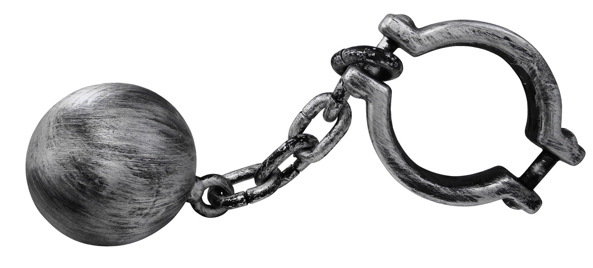 Nicky Bigs Novelties Adult Ball and Chain Leg Shackle Convict Prisoner Inmate Costume Accessory Prop