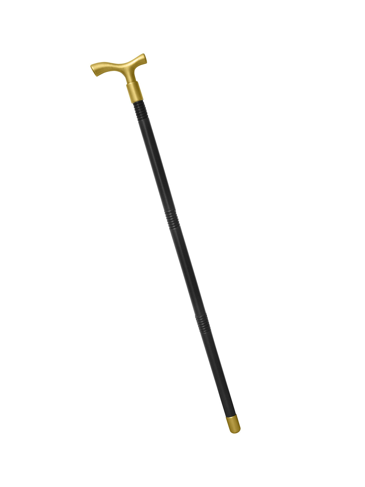 Nicky Bigs Novelties Steampunk 3 Pc Black Hollow Derby Walking Cane w/Gold Handle Cosplay Costume Accessory Prop