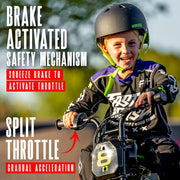 24V Kids Electric Dirt Bike 12 in Knobby Tires Ages 5+