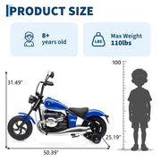 24V Kids Electric Dirt Bike with Training-Wheel Ready Frame Ages 5+