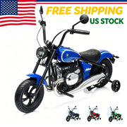 24V Kids Electric Dirt Bike with Training-Wheel Ready Frame Ages 5+