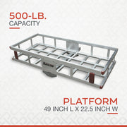 400 lb Aluminum Hitch Cargo Carrier 50 x 18 in Compact