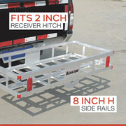 400 lb Aluminum Hitch Cargo Carrier 50 x 18 in Compact