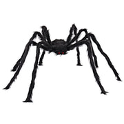 Joyfy 5 ft Scary Giant Spider Halloween Decorations Outdoor,Poseable Spider Lifelike Hairy Prop for Yard,Haunted House,Tree or Porch Party Decorations,Black