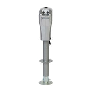 82022 Super Brute Electric Trailer Tongue Jack, 5000 lb Capacity, 18 Inch Travel, with Remote and 3 LED Lights, Bright Silver