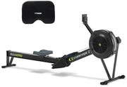16-Level Dual-Rail Magnetic Rowing Machine, LCD Monitor, Standard Seat, Gray, 265 lb Capacity