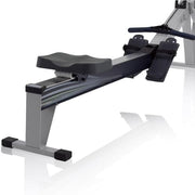 16-Level Dual-Rail Magnetic Rowing Machine, App-Ready Monitor, Standard Seat, Black, 300 lb Capacity