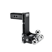 Tow & Stow Adjustable Trailer Hitch Ball Mount - Fits 2.5" Receiver, Tri-Ball (1-7/8" x 2" x 2-5/16"), 8.5" Drop, 18,000 GTW - TS20050B