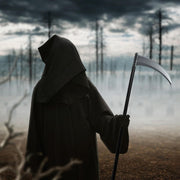Joyfy 52 inch Halloween Grim Reaper Scythe Accessories, Grim Reaper's Weapon for Halloween Party Dress Up