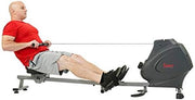 8-Level Foldable Magnetic Rowing Machine, App-Ready Monitor, Standard Seat, Black, 300 lb Capacity