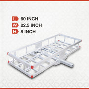 500 lb Aluminum Hitch Cargo Carrier Basket 60 x 24 in