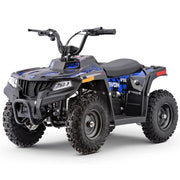 Electric 4 Wheeler for Kids,500W 36V Electric ATV Kids Ride On Vehicle,10-15 MPH Adjustable Speed, Dual Disc Brakes, Dirt Electric Quad (Blue)