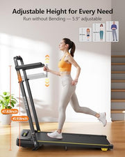 Walking Pad Treadmill with Handle Bar & Vibration Plate
