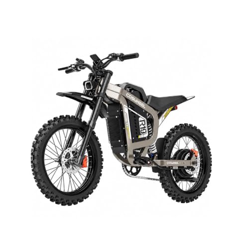 R19 72V Electric Dirt Bike, Max 60MPH,Aluminum Frame,9000W Peak,125 Mile
