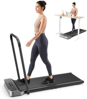 Foldable Walking Pad Treadmill with Handle Bar Under Desk
