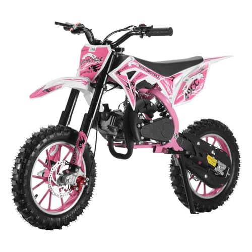 50cc Gas Dirt Bike for Kids 8-14, 2-Stroke Pit Bike - Up to 35 MPH