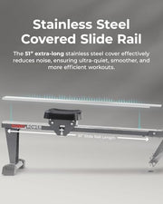 16-Level Magnetic Rowing Machine with Extended Slide Rail, LCD Monitor, Standard Seat, Charcoal, 330 lb Capacity
