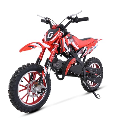 50cc Gas Dirt Bike for Kids 8-14, 2-Stroke Engine Mini Dirtbike
