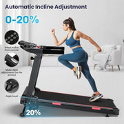 3.5 HP Treadmill with 20% Auto Incline for Home, Heavy Duty 400lb Capacity