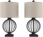 Modern Table Lamps, Black, Set of 2, 13” x 26”