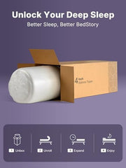 3 Inch Queen Size Extra Firm Mattress Topper, High Density Foam