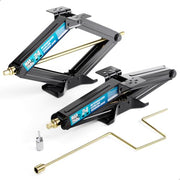 RV Stabilizer Jacks - 7500lbs Heavy Duty Scissor Jacks for Travel Trailer & Camper, Set of 4 with Crank Handle, Drill Bit, 24" Max Lift