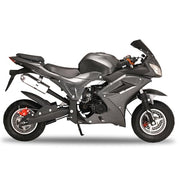 50CC Mini Motorcycle for Adults, 4-Stroke Mini Bike Gas Powered, Pocket Rocket Bike with Dual Headlights, 440 lbs Heavy Duty Load, Front Rear Disc Brakes, 6.5" Tires, Black