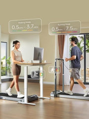 Folding Treadmill, 2 in 1 Walking Pad with Handle Bar