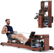 8-Level Foldable Magnetic Rowing Machine, LCD Monitor, Wide Seat, Black, 300 lb Capacity 289