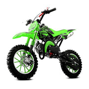 50cc Dirt Bike, 2-Stroke Gas Dirt Bike for Kids 8-14, Green