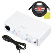 Arturia MiniFuse 1 USB-C Bundle, Audio Interface w/XLR Cable, White