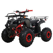 125cc ATV 4 Wheels Quad 125 ATV Quads with LED Lights, Big 19"/18" Tires!(Black, Factory Package)