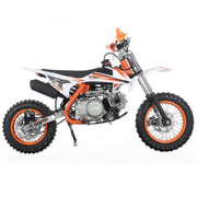 110cc Dirt Bike, Gas Powered Pit Bike with Automatic Transmission, Electric Start, 12"/10" Tires(Orange)