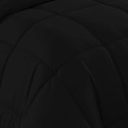 7 Piece Comforter Set Bag Solid Color All Season Soft Down Alternative Blanket & Luxurious Microfiber Bed Sheets, Black, King (Pack of 3)
